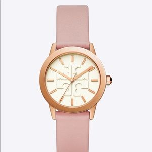 Tory Burch-GIGI WATCH-PINK LEATHER/ROSE GOLD-NWT!
